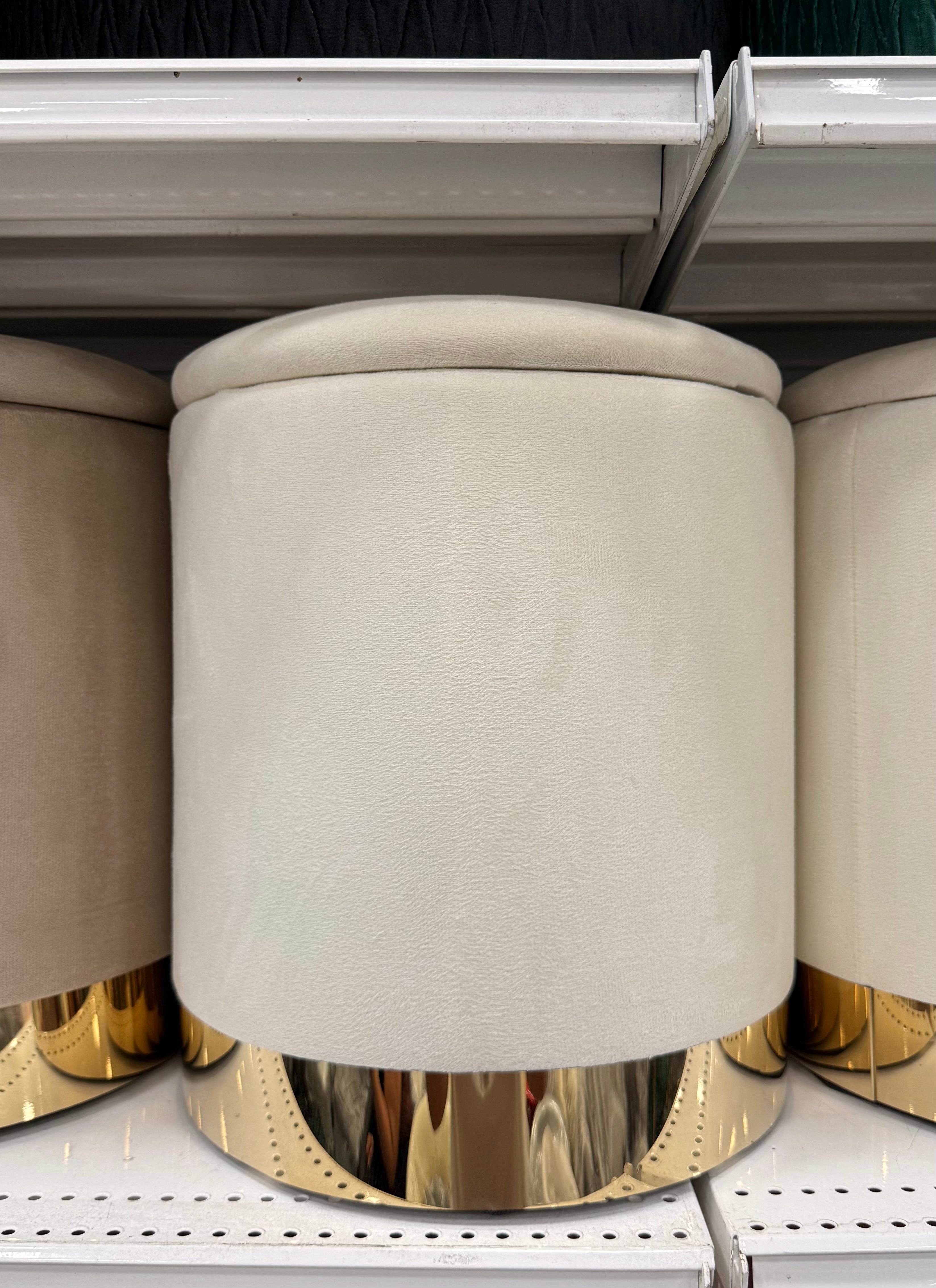 Pouf SEMPLICE dettagli oro