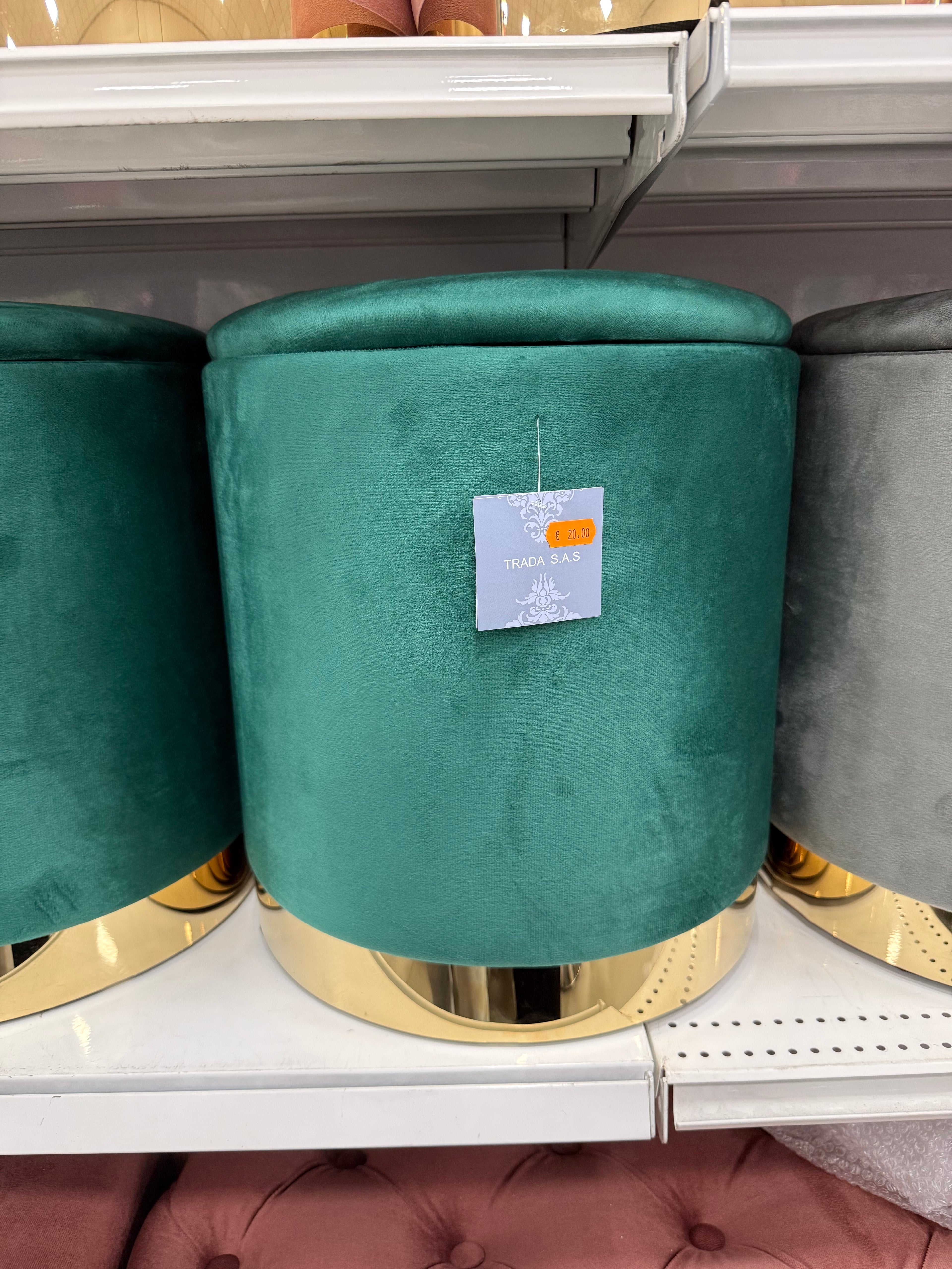 Pouf SEMPLICE dettagli oro