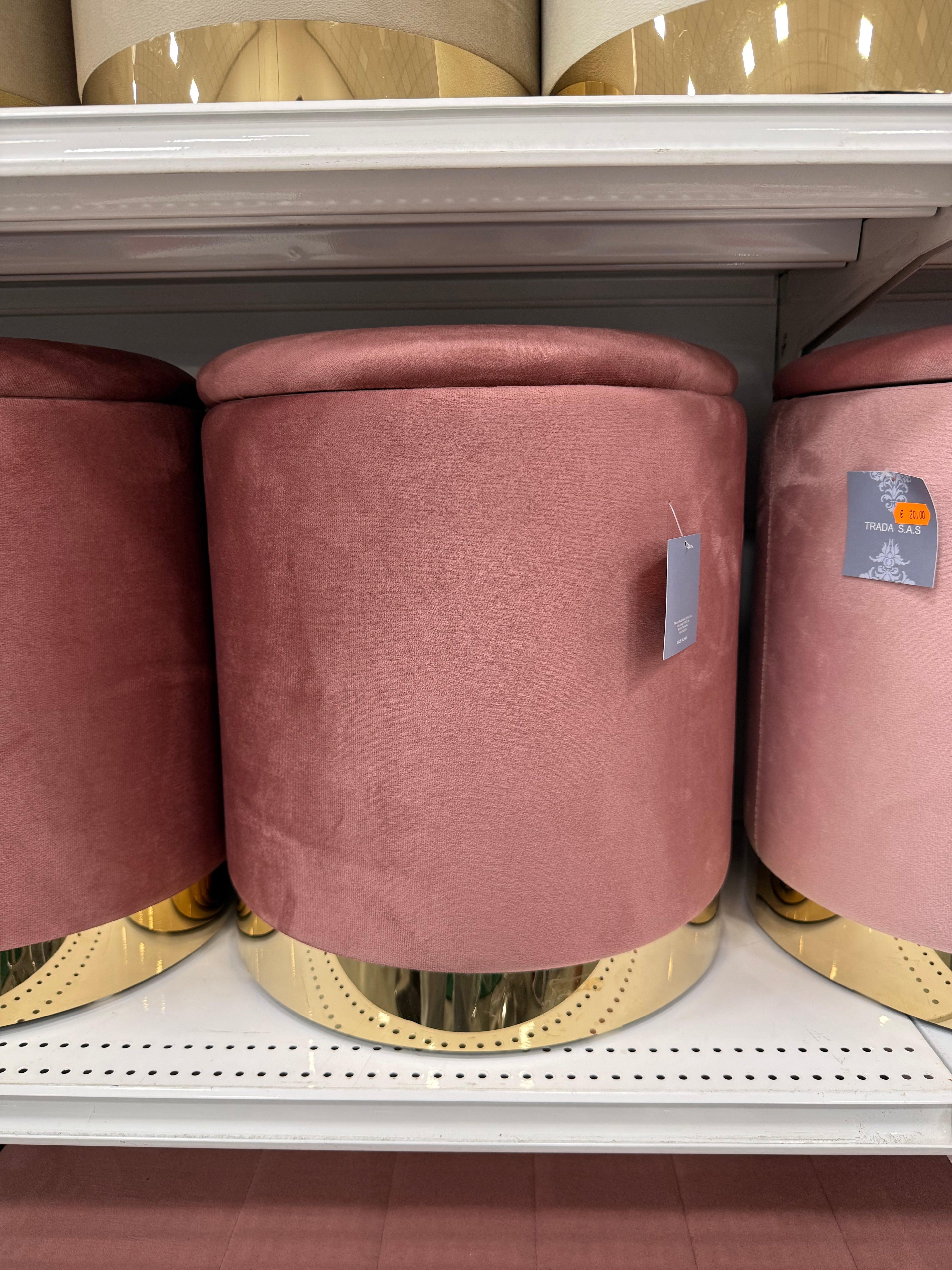 Pouf SEMPLICE dettagli oro