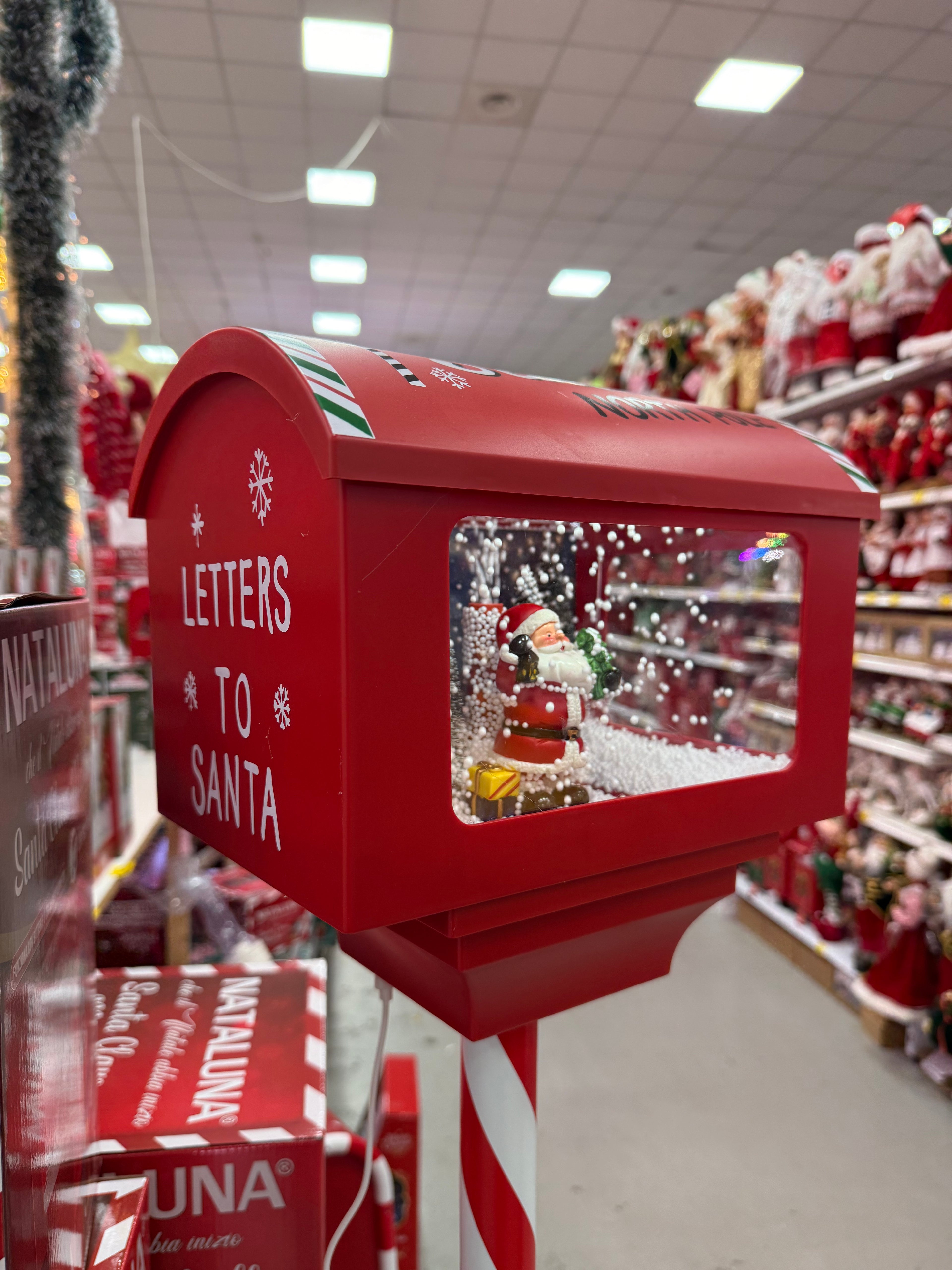 Cassetta Postale di Babbo Natale Nataluna con Luci e Musica – Misura 150 cm