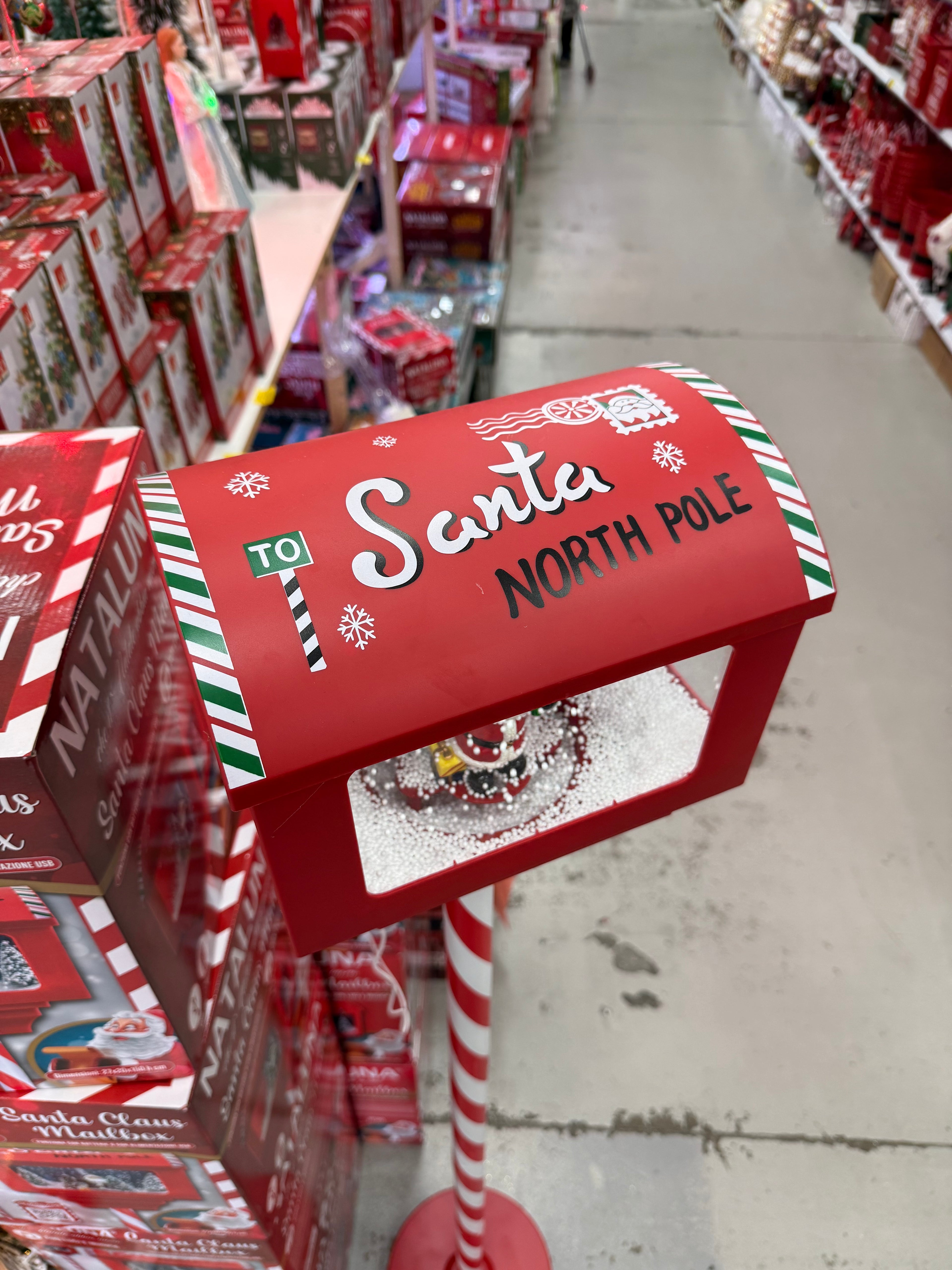 Cassetta Postale di Babbo Natale Nataluna con Luci e Musica – Misura 150 cm