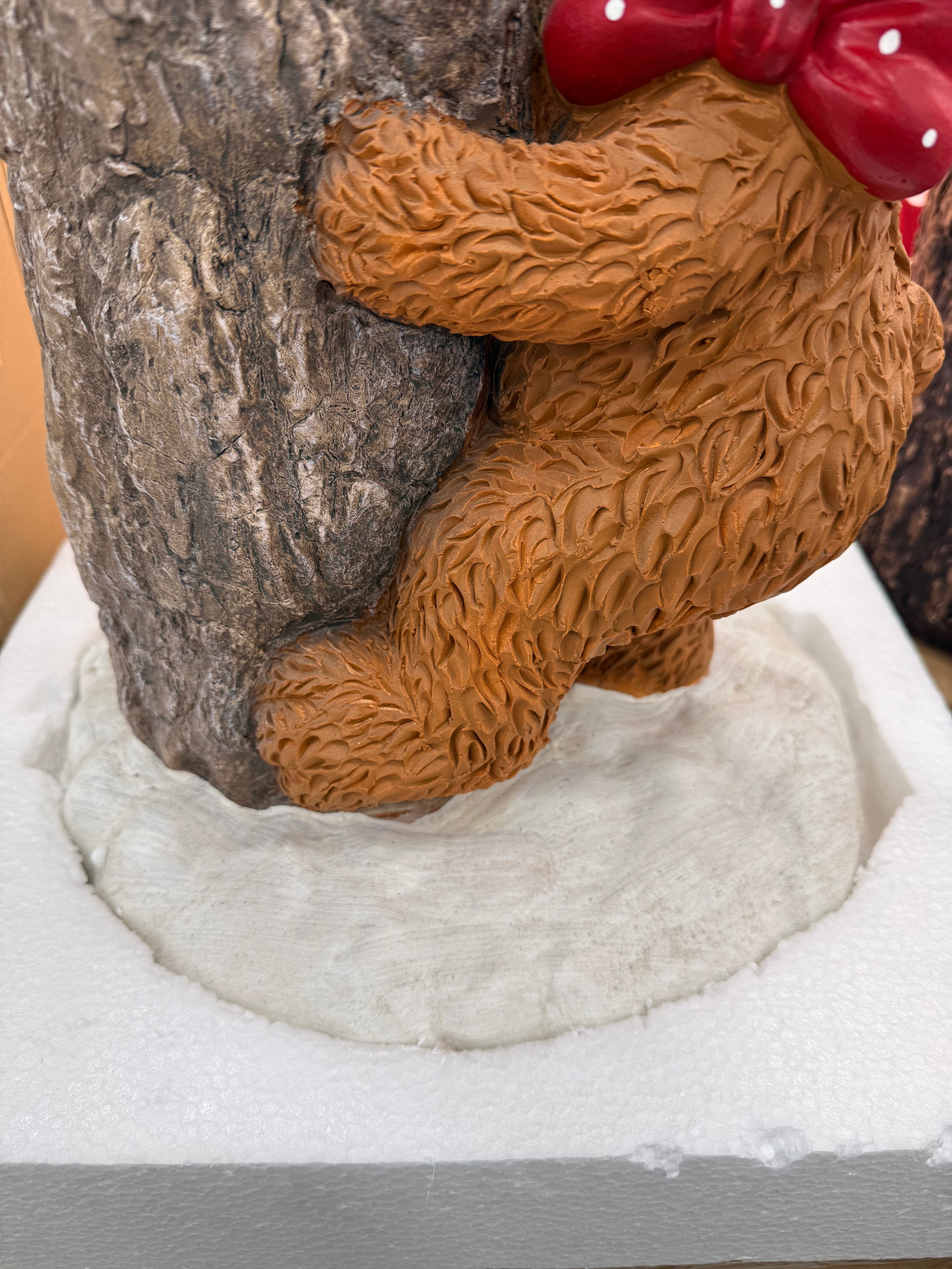 Base Albero di Natale Orso con Tronco