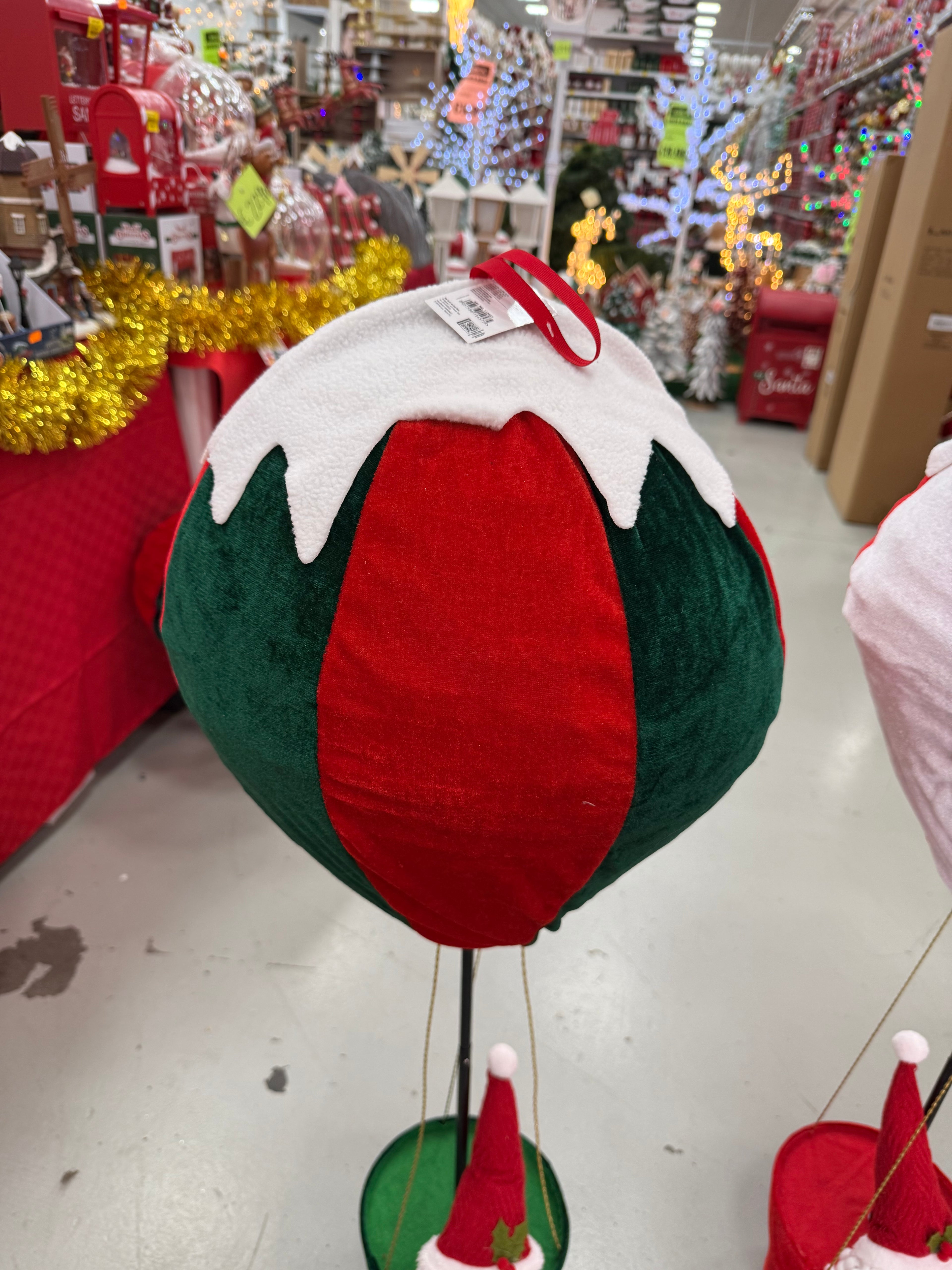 Mongolfiera Natalizia con Babbo Natale a Righe – 2 fantasie