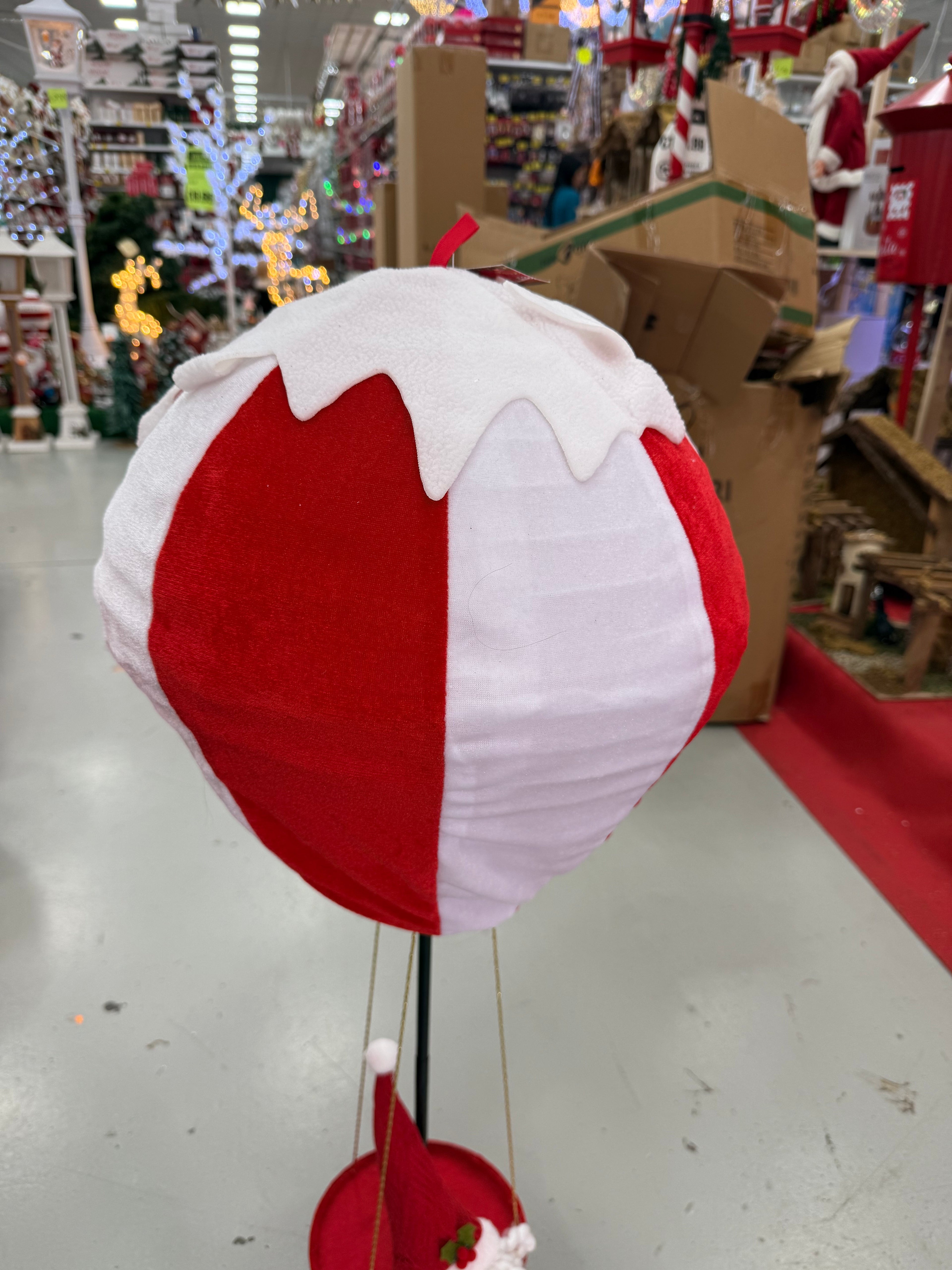 Mongolfiera Natalizia con Babbo Natale a Righe – 2 fantasie