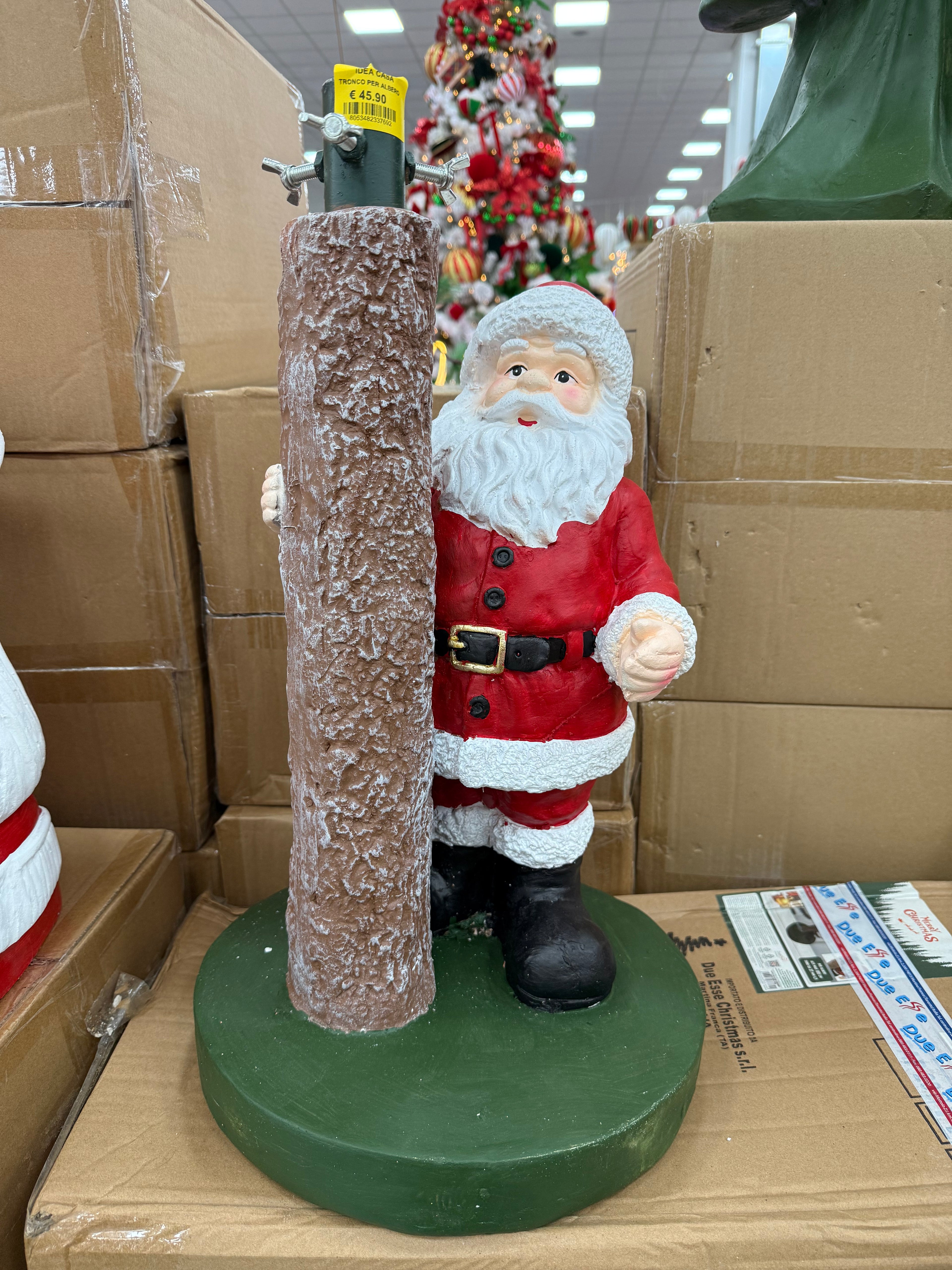 Base Albero di Natale Babbo Natale con Tronco