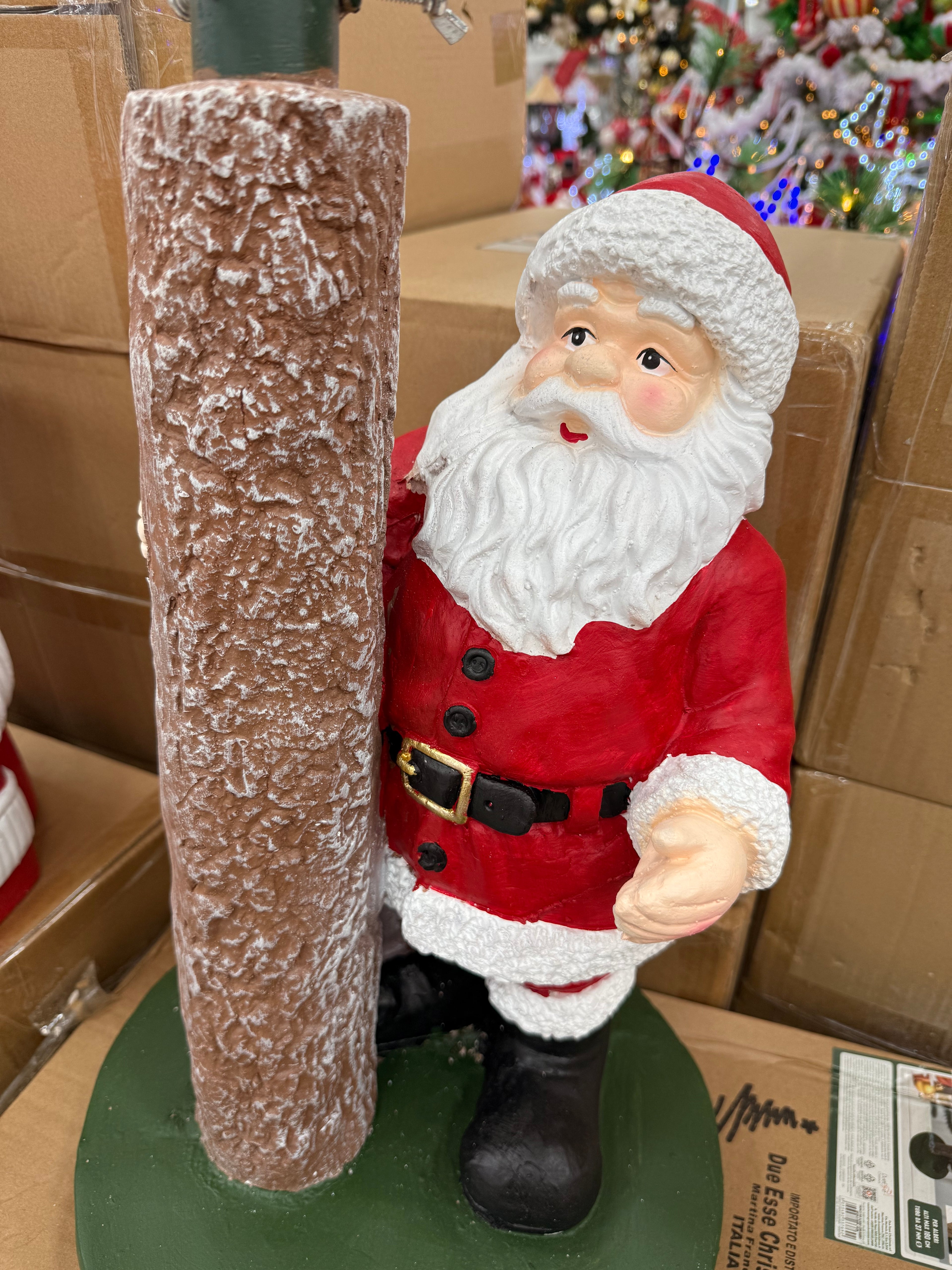 Base Albero di Natale Babbo Natale con Tronco