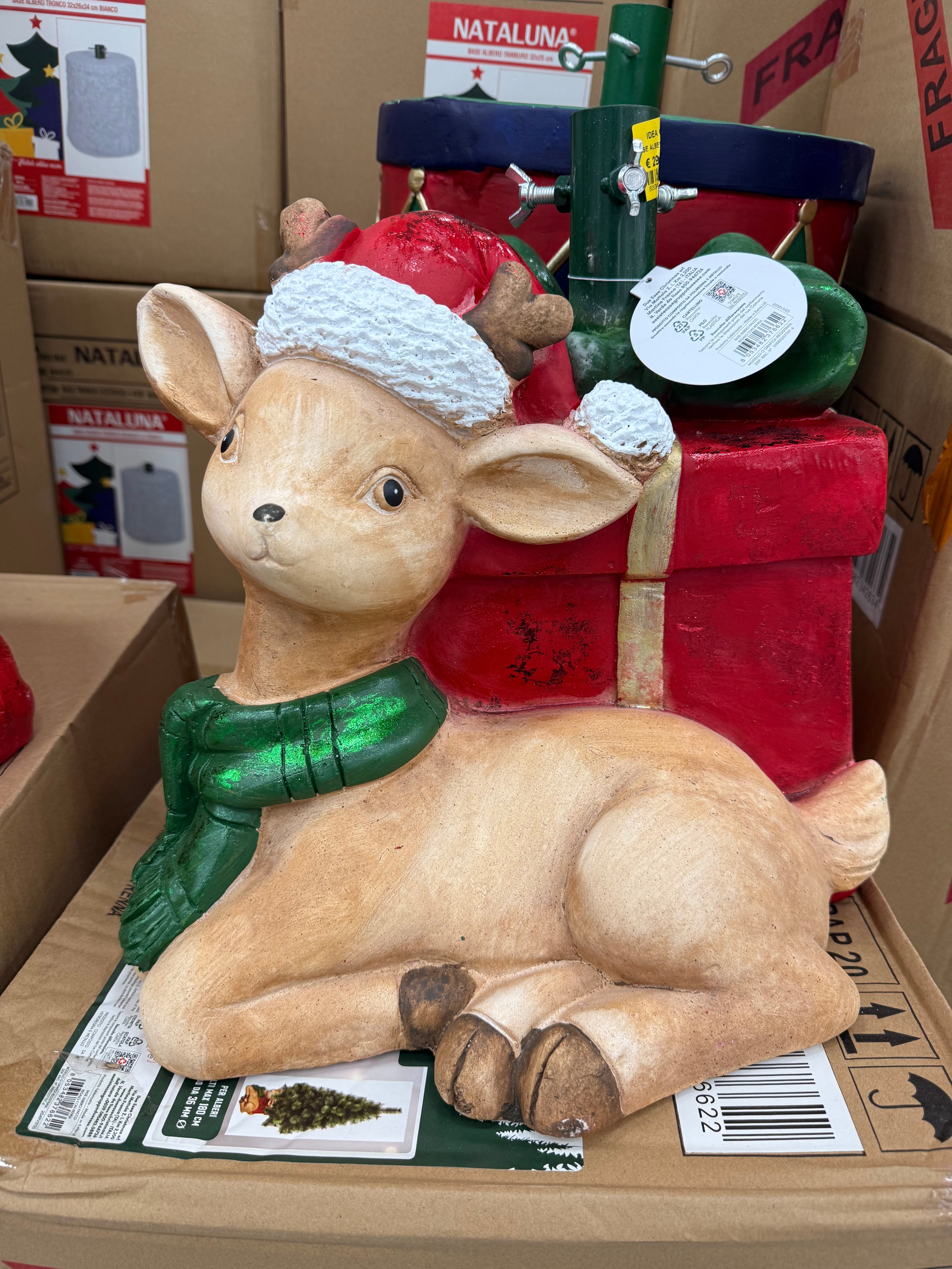 Base Albero di Natale Renna con Pacchi Regalo