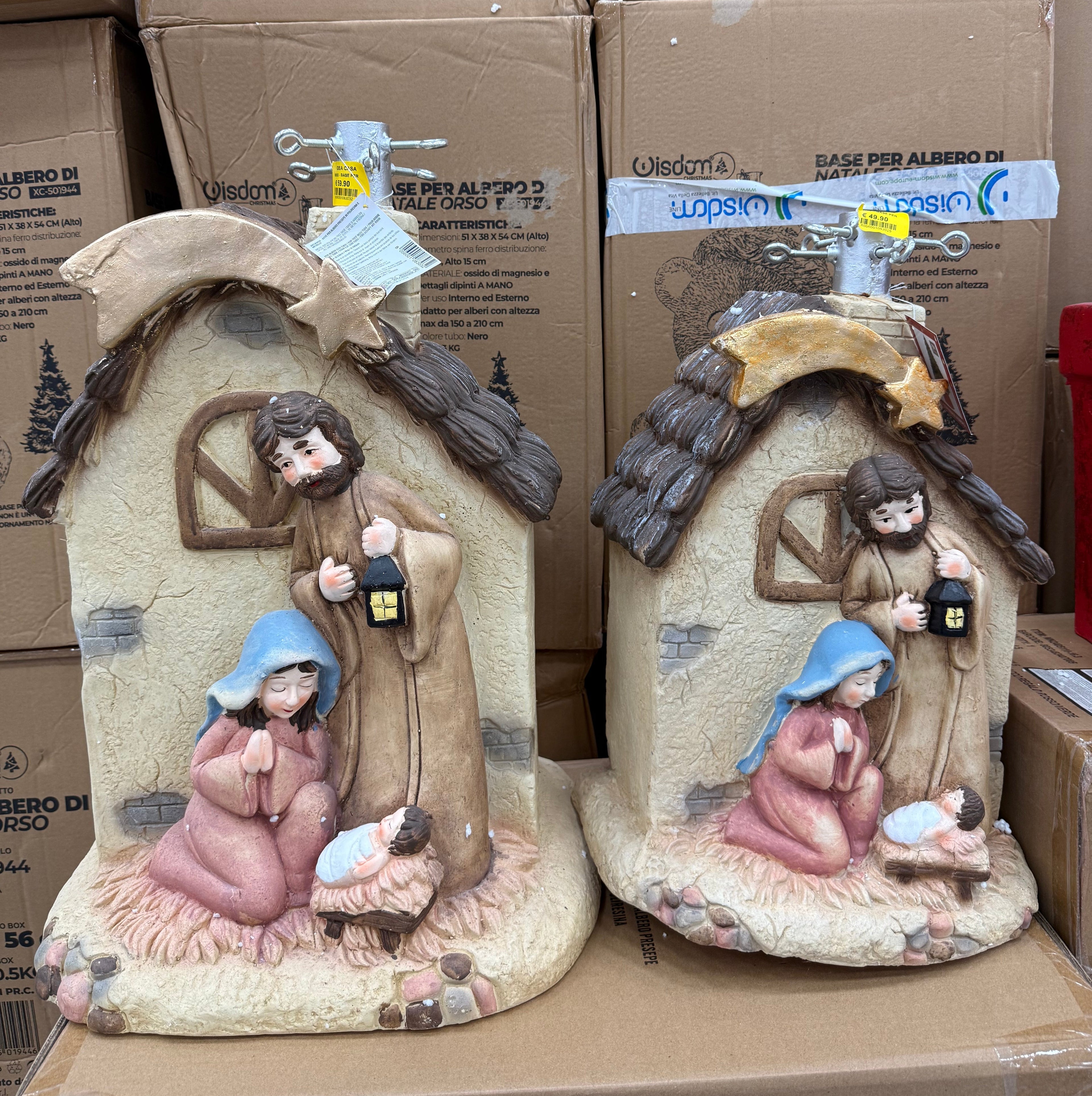 Base Albero di Natale con Presepe in Poliresina – 2 Misure Disponibili