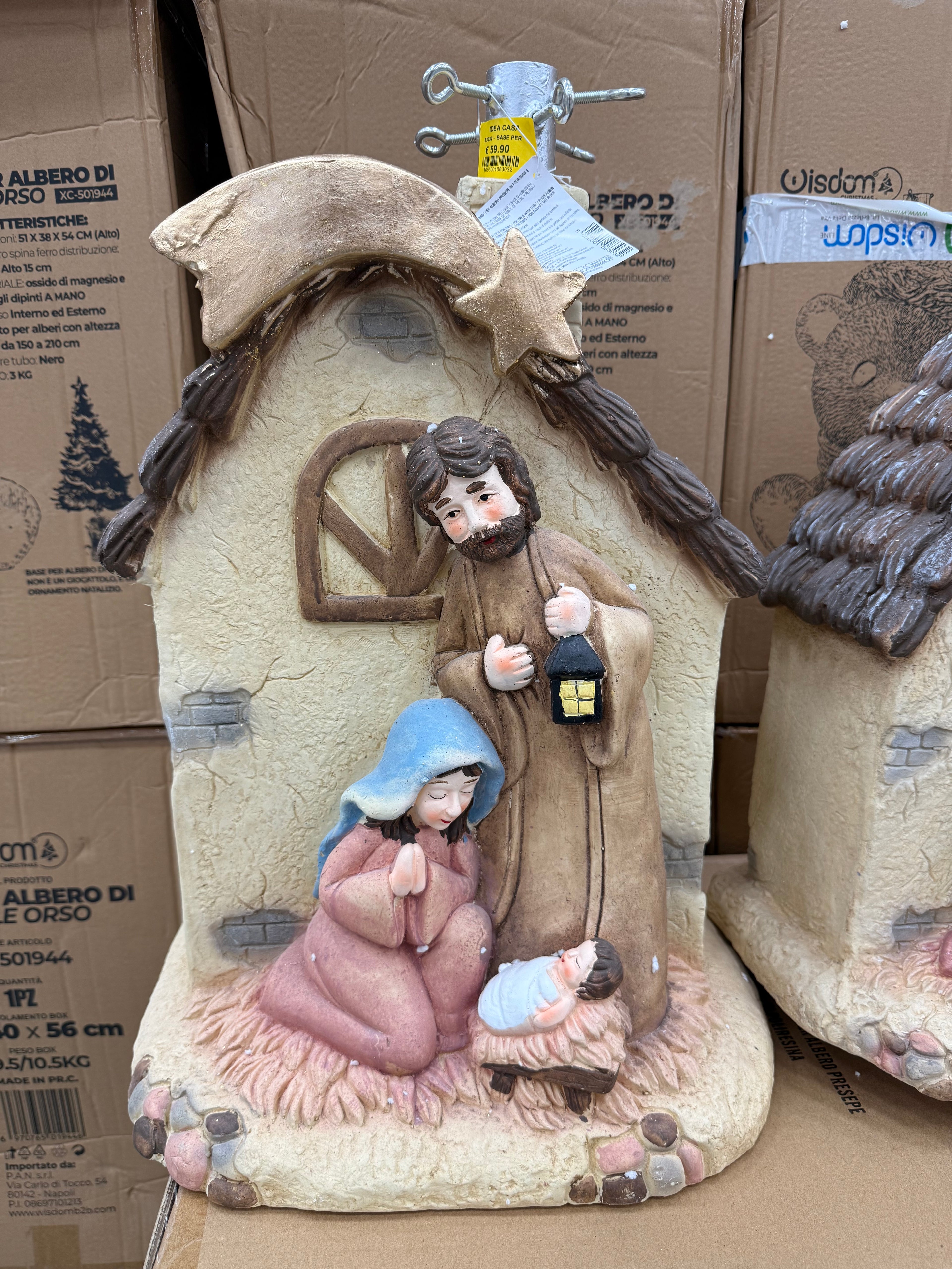 Base Albero di Natale con Presepe in Poliresina – 2 Misure Disponibili