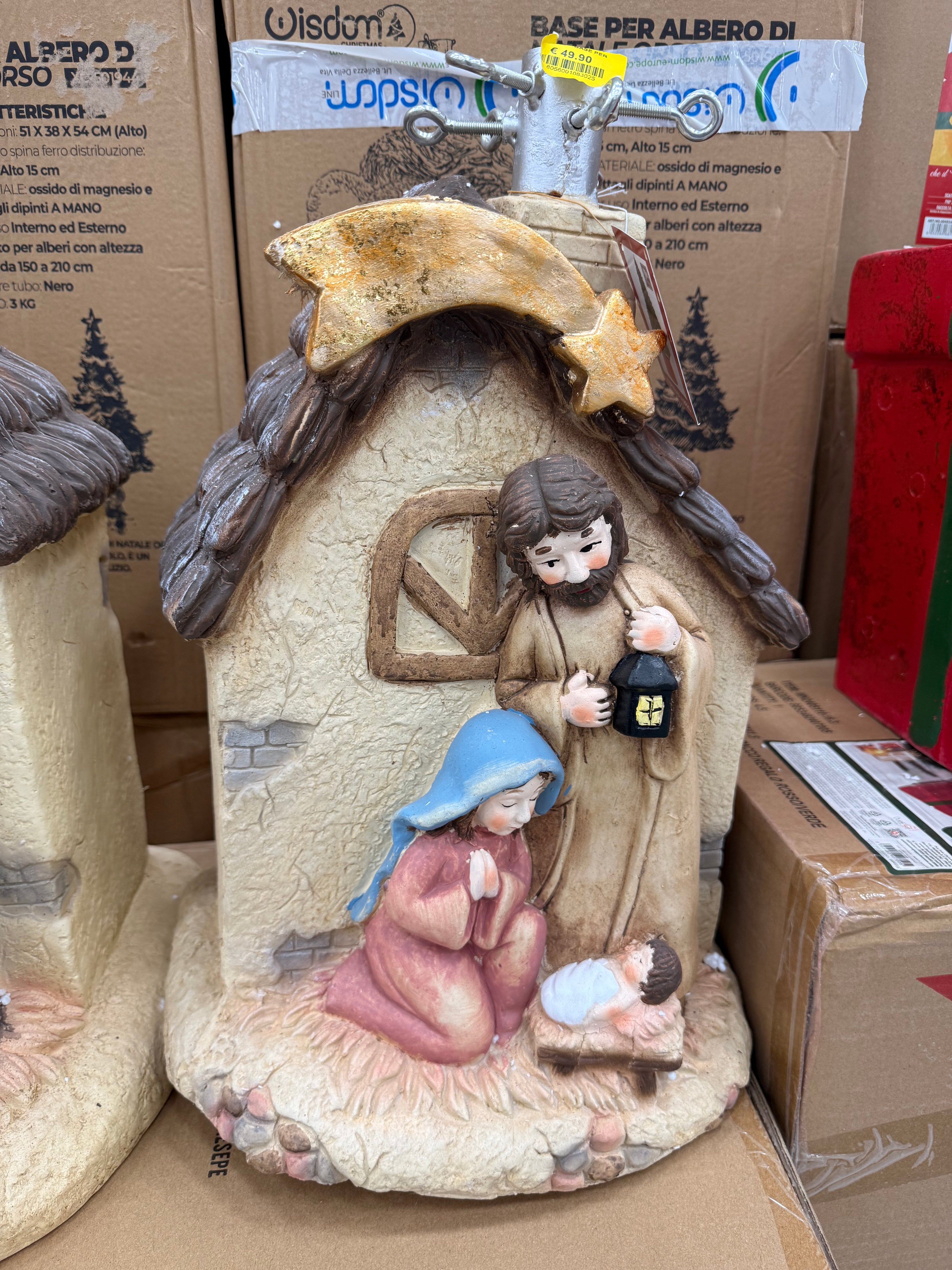 Base Albero di Natale con Presepe in Poliresina – 2 Misure Disponibili