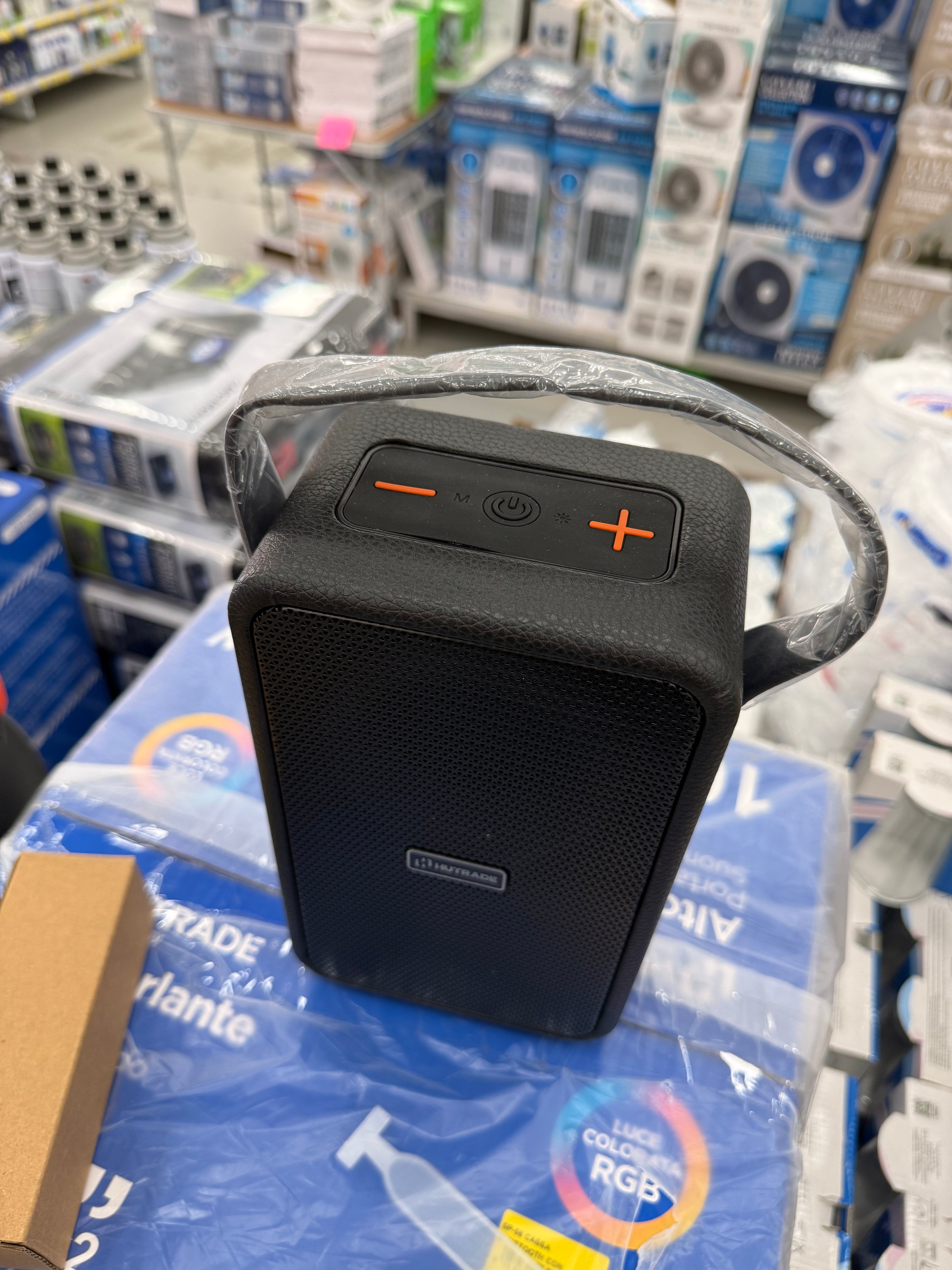 Altoparlante Portatile Bluetooth HUTRADE SP-42 con 2 Microfoni Wireless e Luci RGB
