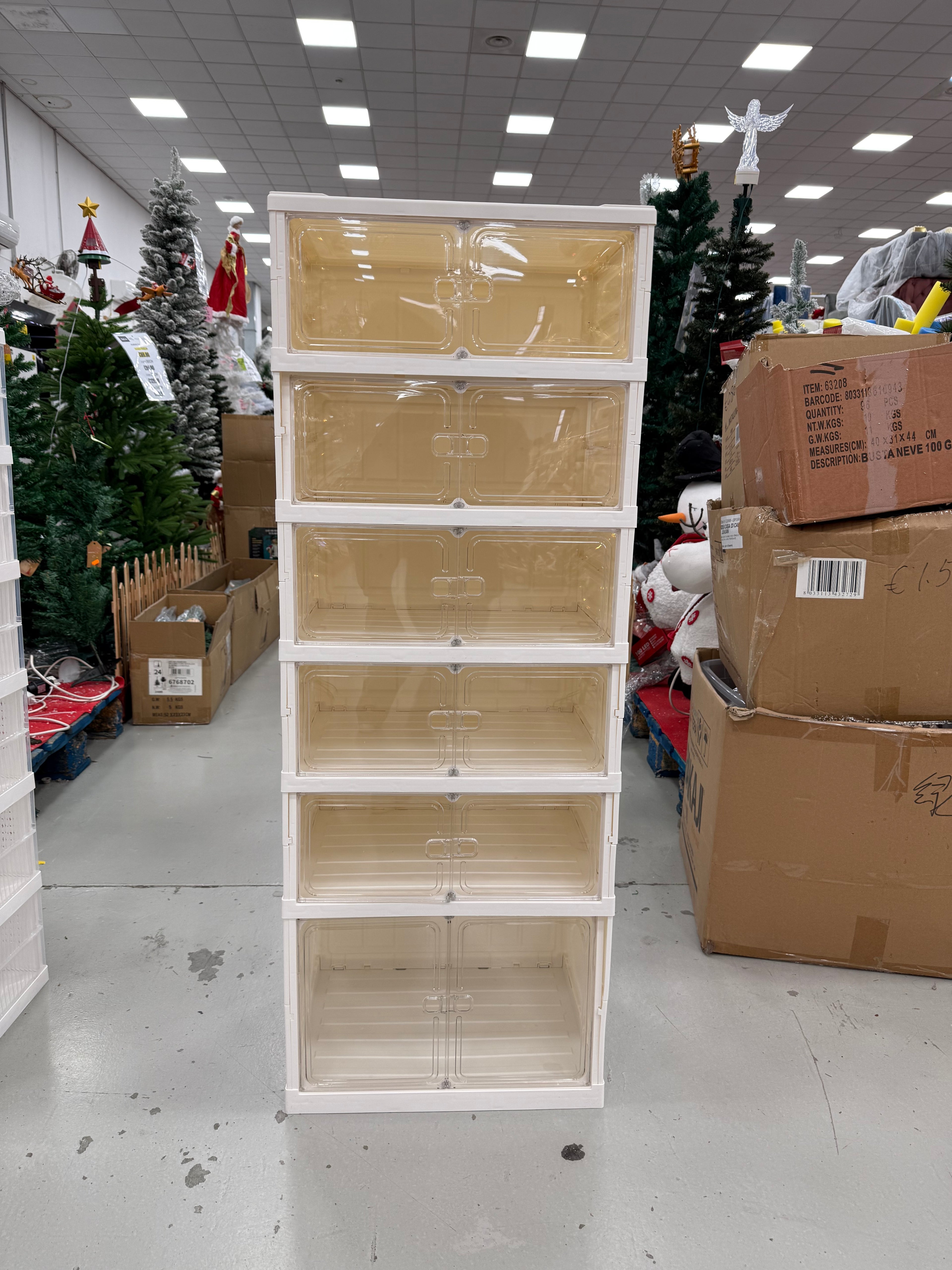 Scarpiera Panoramica a 6 Livelli – Mobile Componibile e Design Extra-Wide