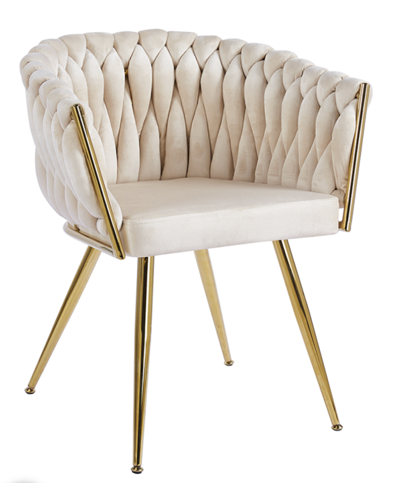 Sedia in velluto intrecciato – Vari colori